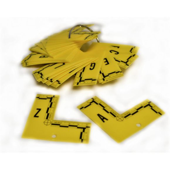 Équerre plate jaune - A à Z