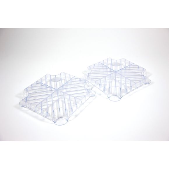 Kit 6 plaques de cheminement plastique 35 x 35 cm + mallette transport + tampons