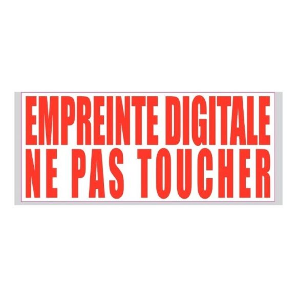 Étiquettes adhésives - EMPREINTE DIGITAL NE PAS TOUCHER - 10 x 4,3 cm - rouleau de 100