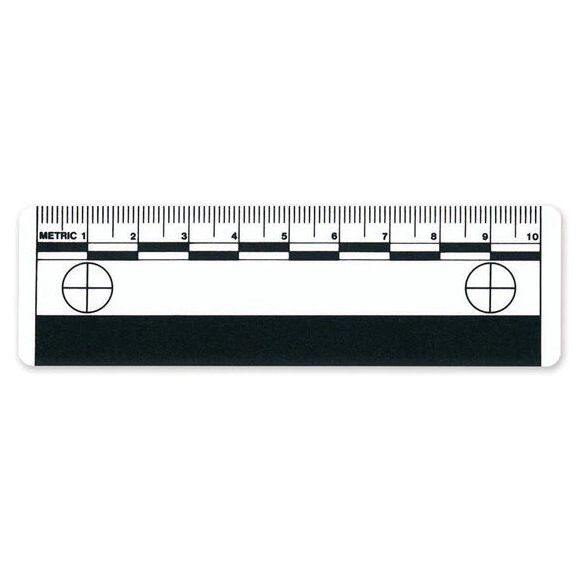Réglet plastique blanc - 10 cm - lot de 10