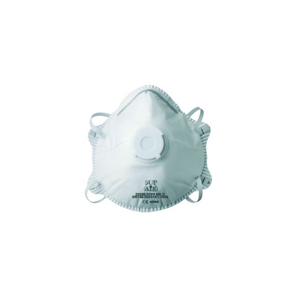 Demi-masques de protection FFP2 coque avec soupape - lot de 10
