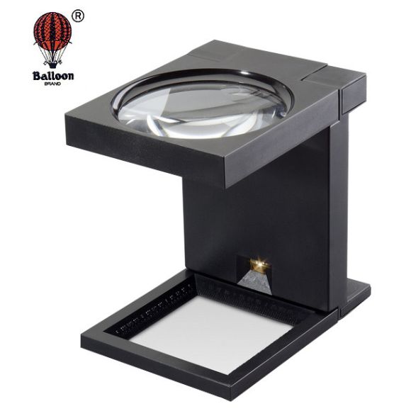 Loupe compte-fils éclairante graduée - Ø9 cm - Grossissement X2,5
