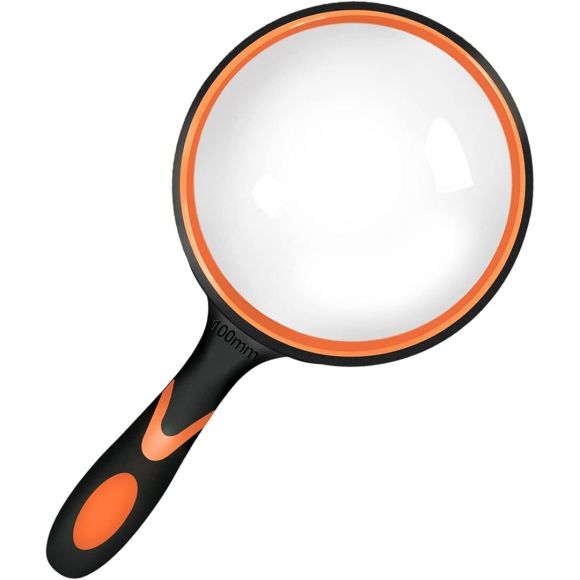 Loupe à main diamètre 10cm grossissement X10 - manche antidérapant