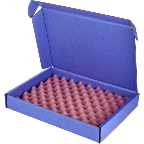 Boîte de transport ESD antistatique avec mousse dissipatrice - 200 x 140 x 50 mm
