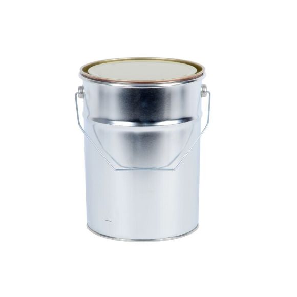 Seau métallique 5L avec couvercle à levier - Lot de 4