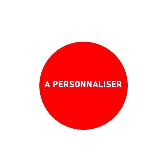 Pastille adhésive sécurisée à personnaliser - Rouge - boîte dévidoir de 100