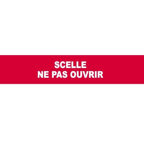 Rouleau adhésif sécurisé - Scellés ne pas ouvrir - Rouge - 35 mm par 20 m