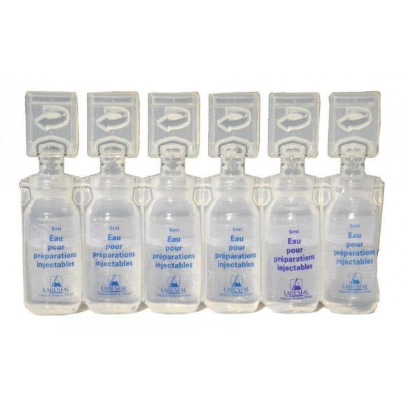 Eau PPI stérile - 5 ml - lot de 10